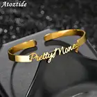 Женский браслет из нержавеющей стали Atoztide, индивидуальный браслет с открытым сердечком, подарок для влюбленных, 2020