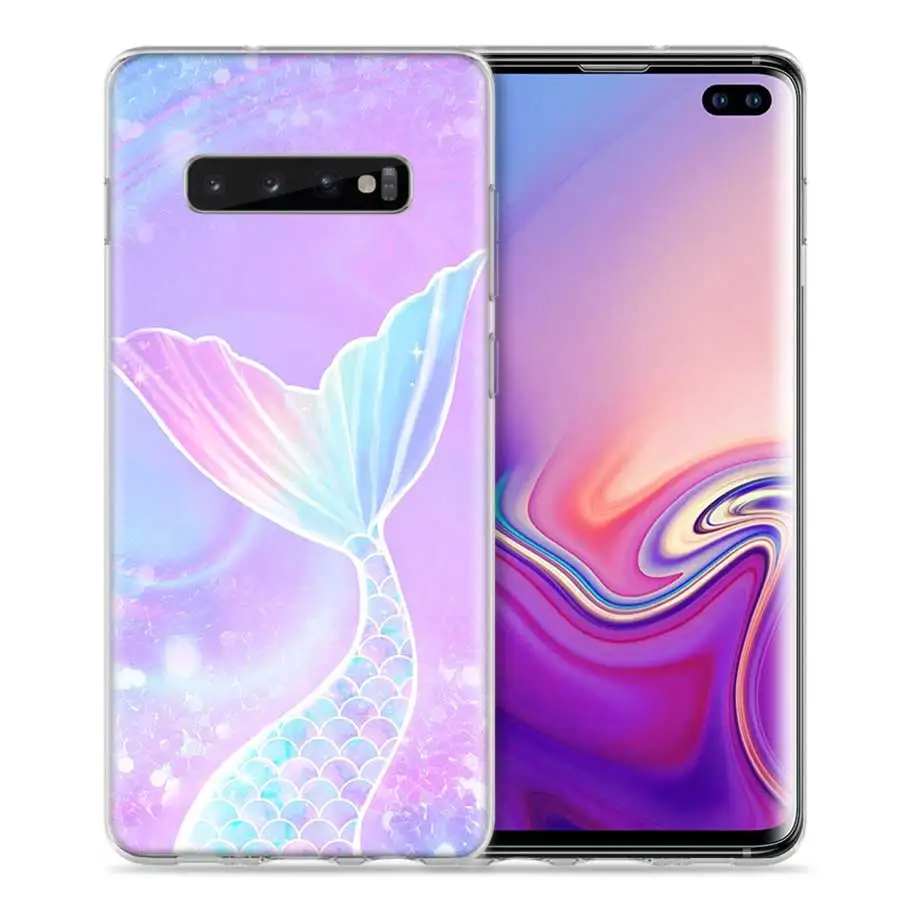 Чехол с русалочкой для samsung Galaxy Note 10 S10 5G S10e S8 S9 S7 8 9 J4 J6 Plus силиконовый чехол для телефона Schale