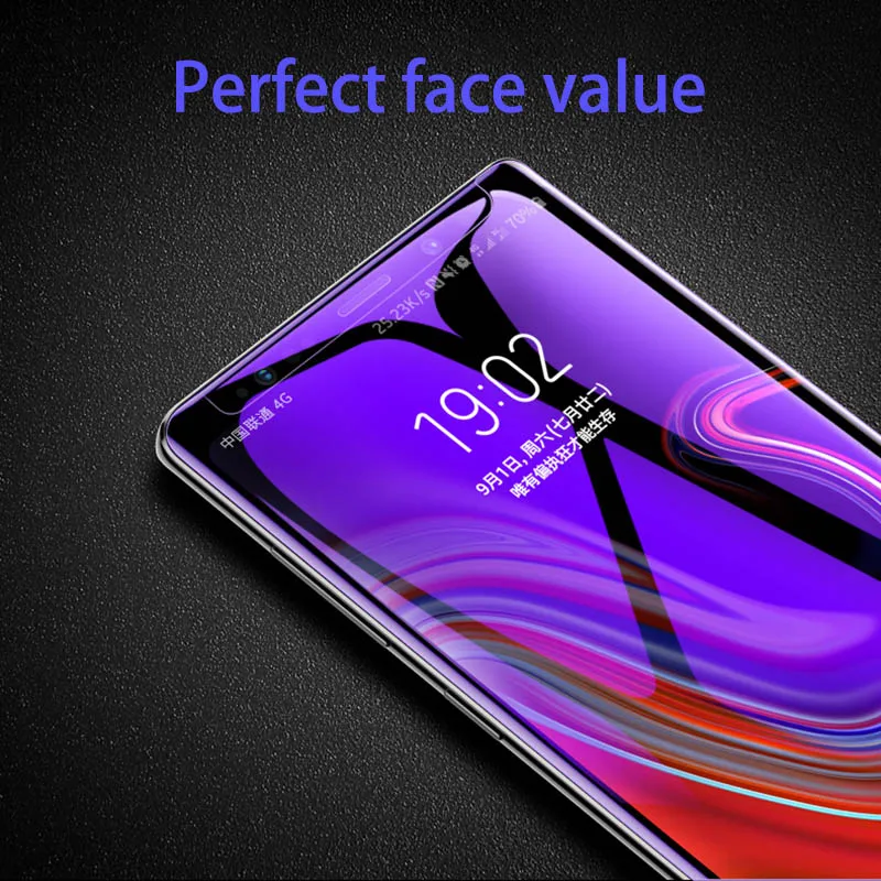 Прозрачный изогнутый УФ жидкий Полный Клей закаленное стекло для LG V30 V40 V50 защита