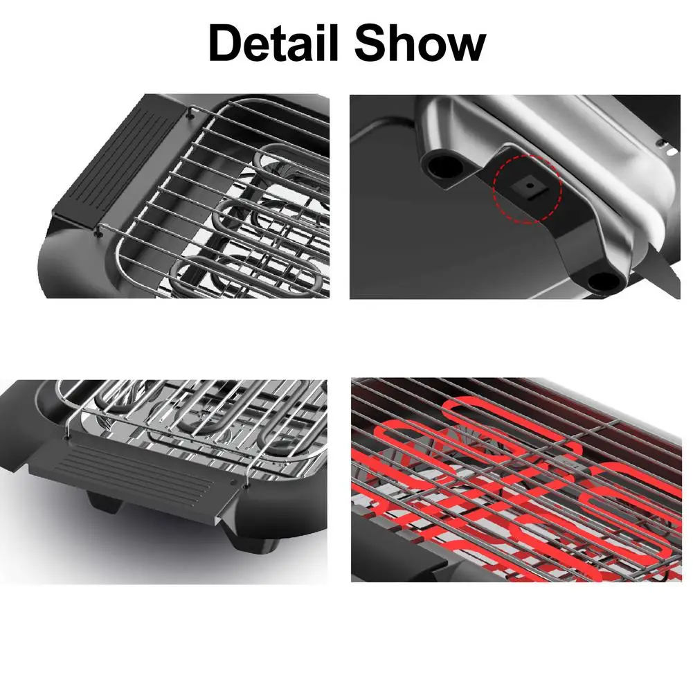 electric bbq grill household grill rack portable smokeless barbecue grill pan non stick grilled meat pan kitchen gadgets free global shipping