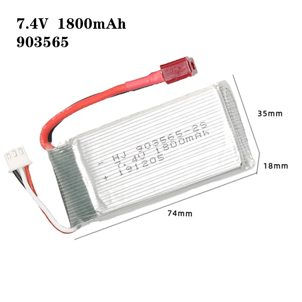 

2S 7.4V 1800Mah 903565 Li-po battery for wltoys L959 L969 L979 L202 L212 1/12 2.4G RC truck RC car WL912 RC boat