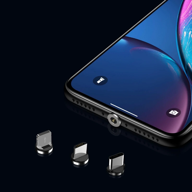 Магнитный адаптер для зарядного кабеля с магнитной вилкой 8 Pin Micro USB Type C магнитный