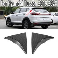 k car rear window spoiler cover trim abs carbon fiber style for hyundai tucson 2015 2019 2020