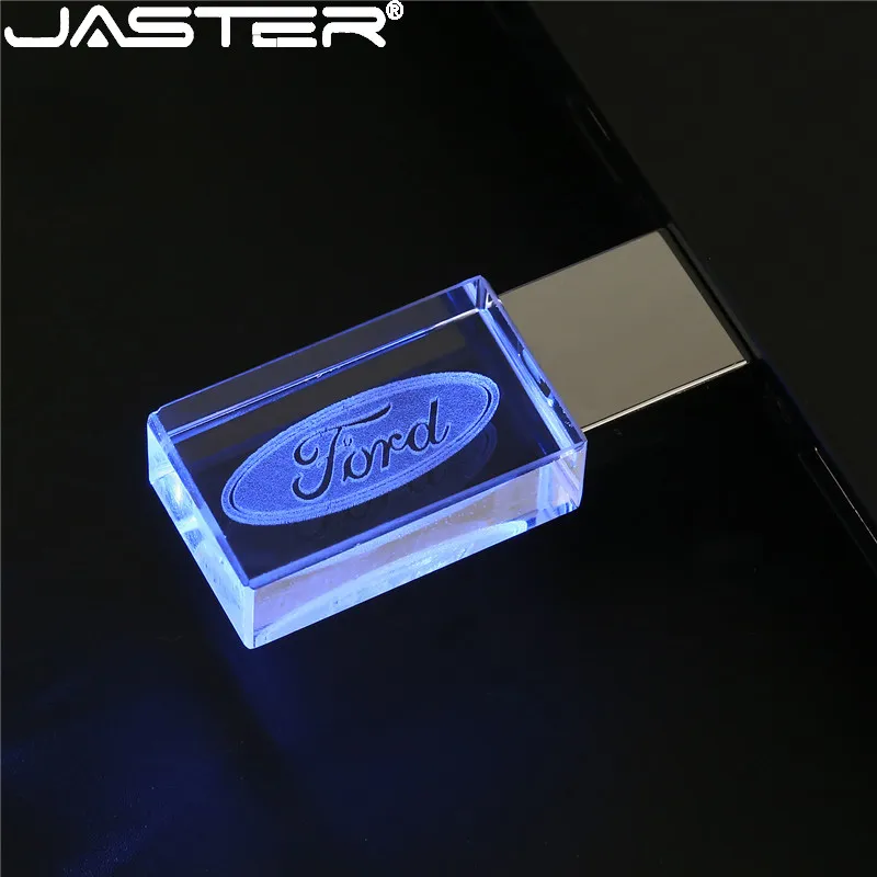 JASTER Ford crystal + металлический USB флеш накопитель Флешка 4 ГБ 8 16 32 64 Гб 128 Внешняя карта