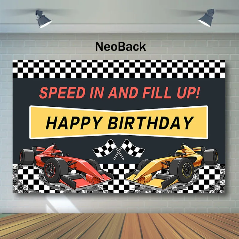 Фотофон Mocsicka для мальчиков с изображением дискотек гоночных автомобилей|Фон