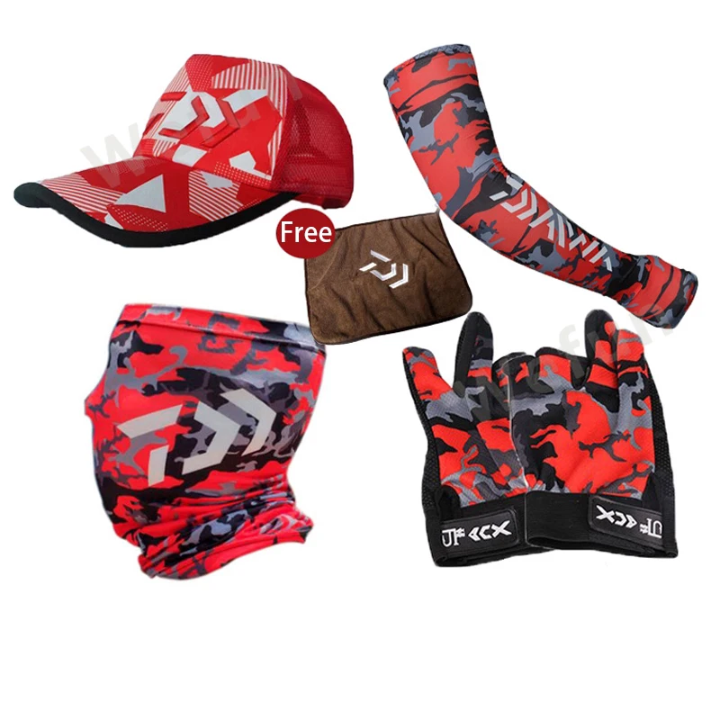 [Купи 4 ПОЛУЧИ 1 бесплатно] камуфляжная шляпа + перчатки рукав головной платок