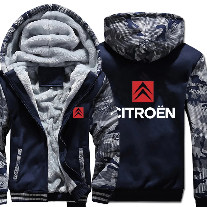 As picture Citroen толстовки Зимний камуфляжный чехол куртка мужская флисовая Citroen мужская Толстовка - Цвет: As picture