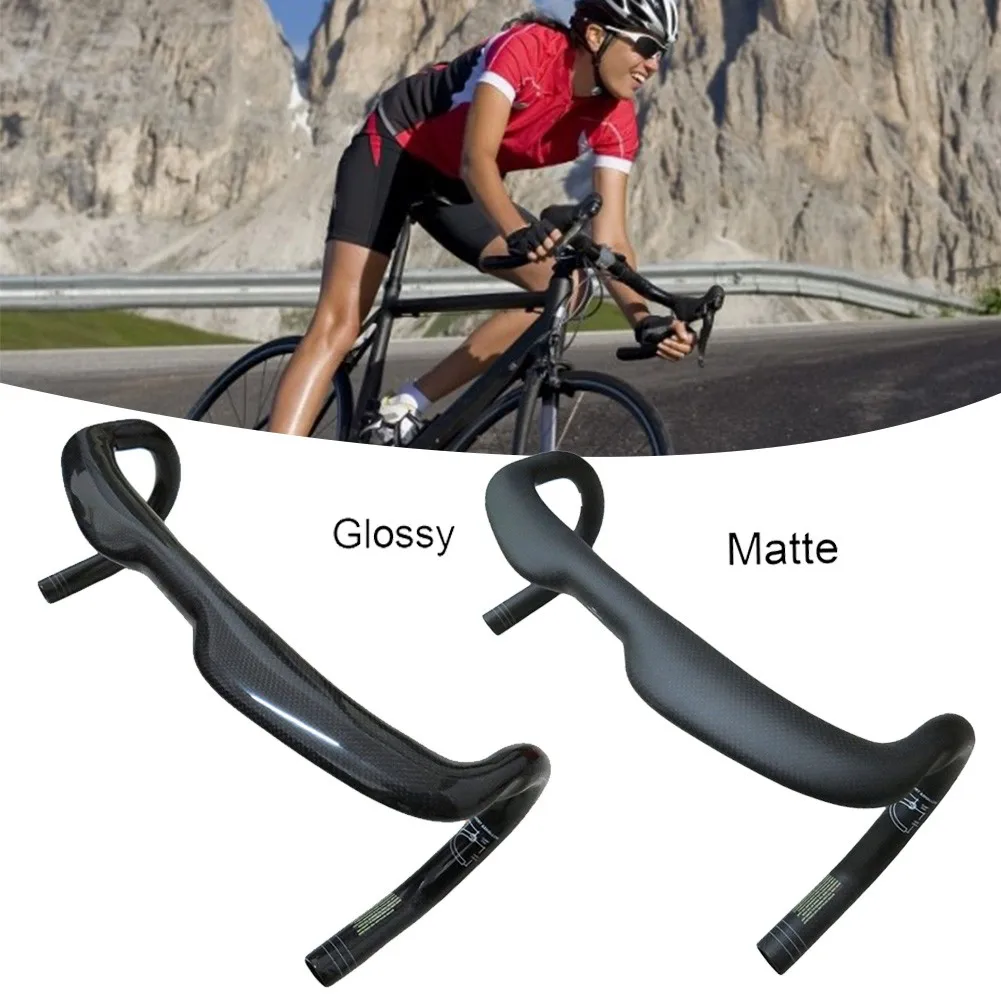 

Full Carbon Bicycle Handlebar 31.8mm Road Bicycle Handlebar Stem Handle Matte Carbon Handle Bar 400-440mm Bike Accessories