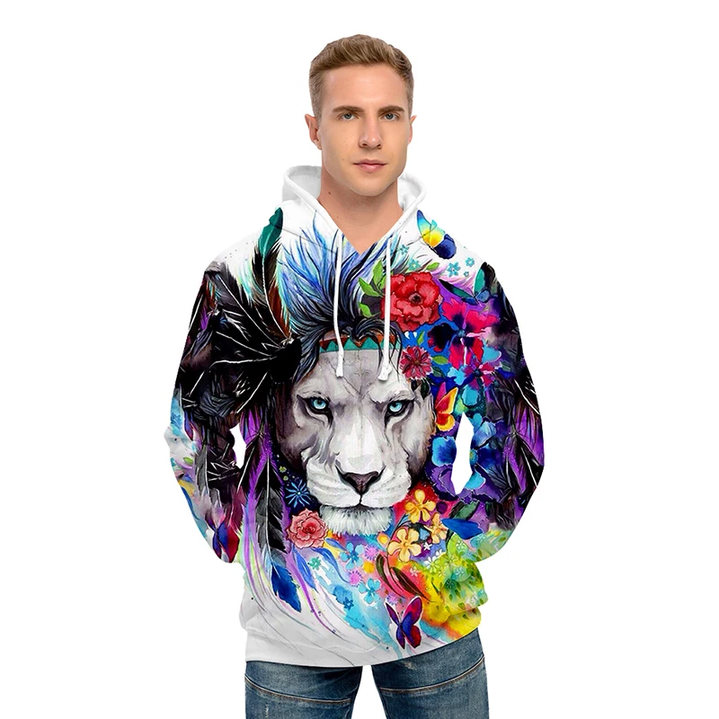 

Animal Lightning Lion Fashion Hip Hop 3d Hoodies Pullover Men Women Hoodie Hoody Tops Long Sleeve Unisex Cool Hooded Sweatshirts