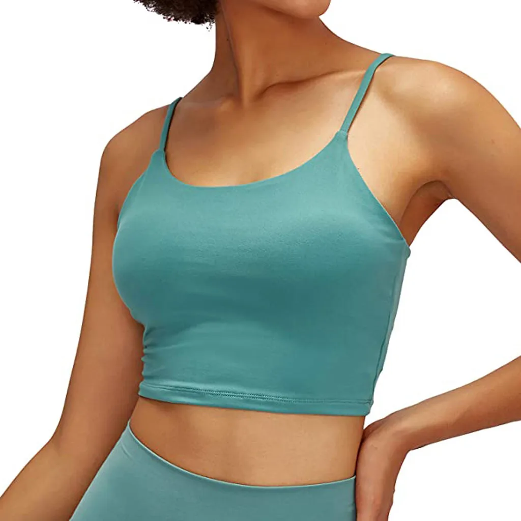 Кроп-Топ женский без рукавов повседневная майка с накладками для груди короткий