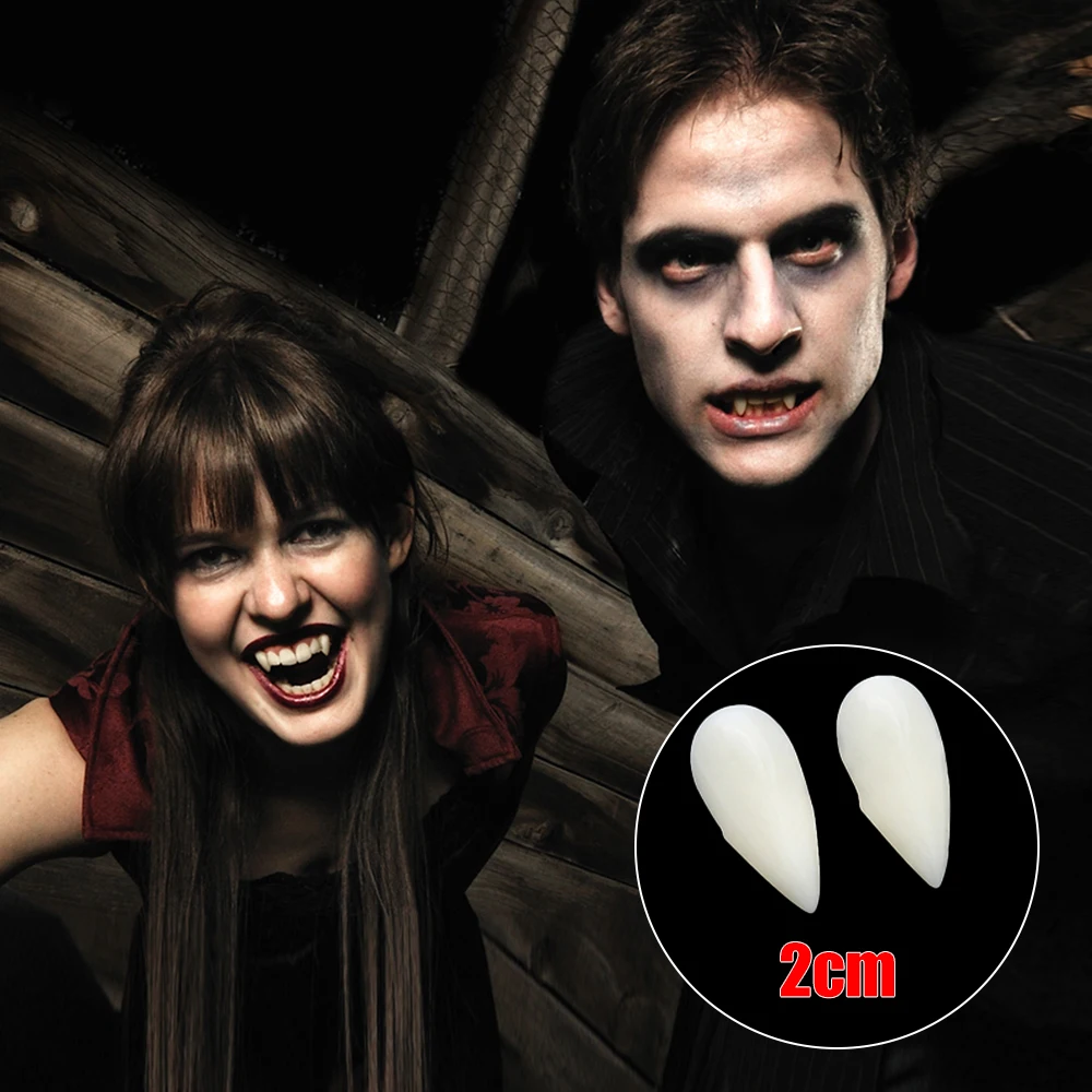 1 пара вампирский зуб Хэллоуин ложные зубы трик игрушка вечерние костюм реквизит