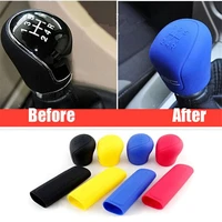2 pcs car stalls silicone grips handbrake cover car pendant stalls cover for ford car accessories interior car styling