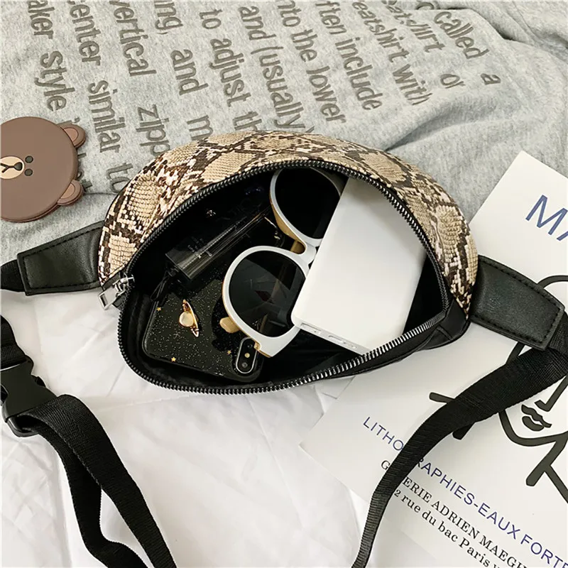 Женская поясная сумка Serpentine короткая нагрудная на молнии для женщин