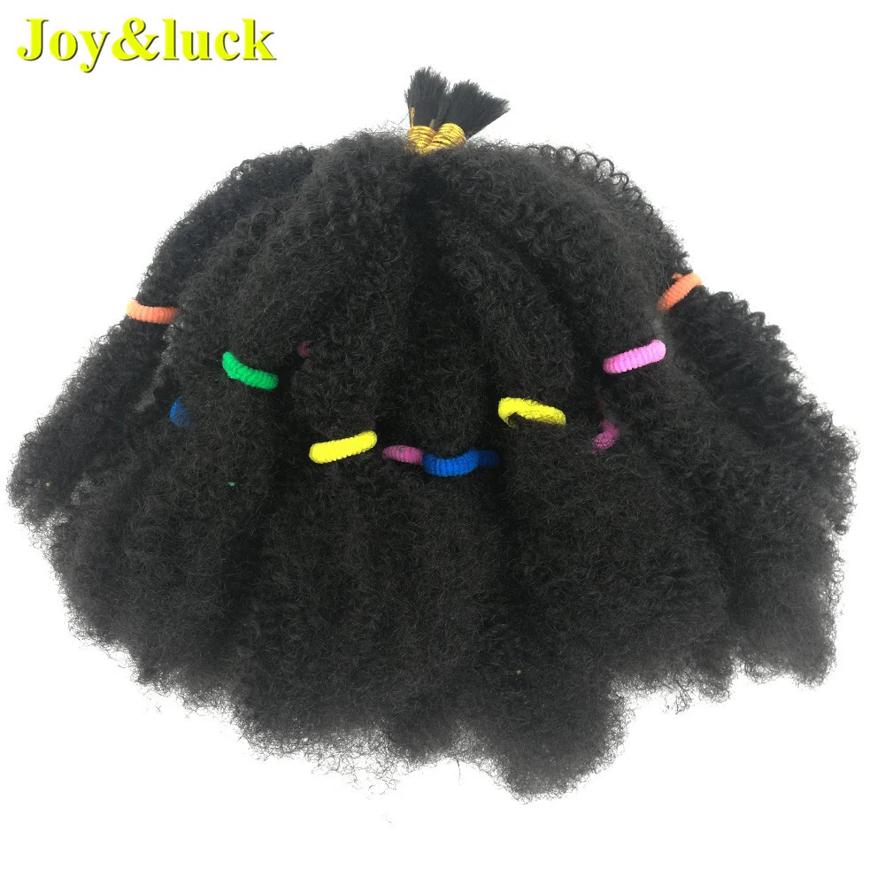 Joy & luck 2 шт. 20 прядей Короткие афро кудрявые вьющиеся крючком плетеные