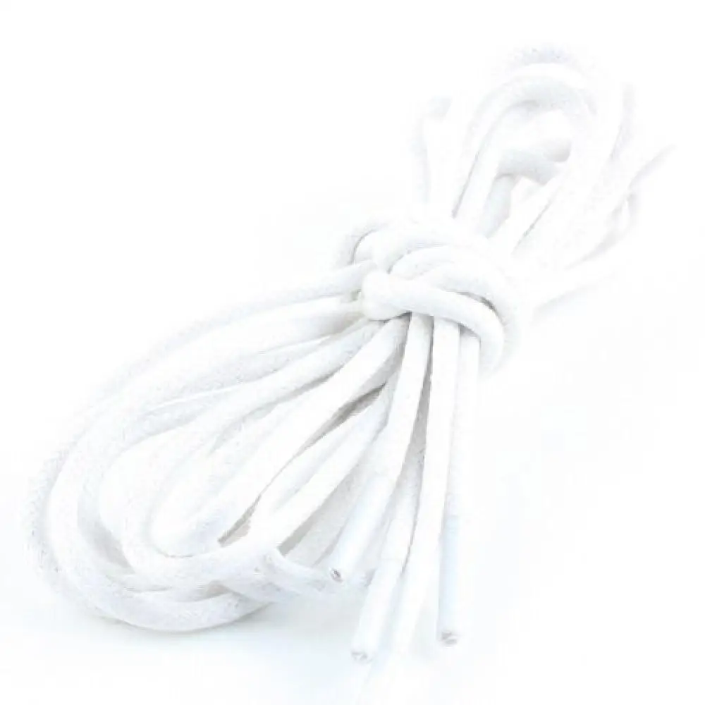 white 4mm Новинка 1 пара модные Вощеные хлопковые круглые шнурки для ботинок кожаные водонепроницаемые шнурки мужские ботинки шнурки длина шнурки 115 см - Цвет: white 4mm