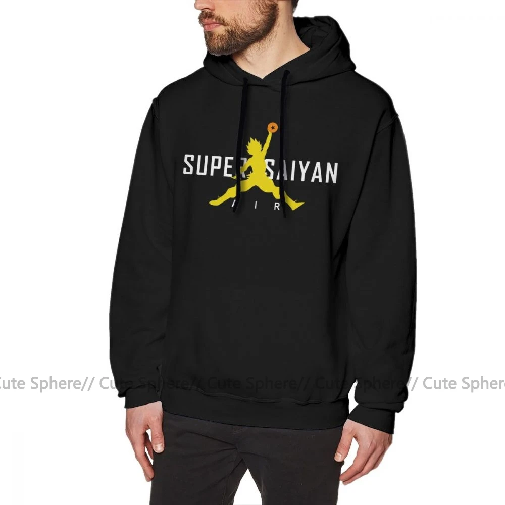Dragon Ball Z худи Air Super Saiyan классические толстовки Длинные Большой пуловер худи хлопок черный теплый уличная мужская Толстовка - Цвет: Black