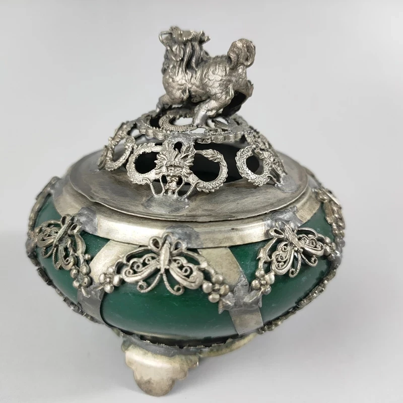 Изысканное китайское классическое ремесло домашнее украшение зеленый нефрит