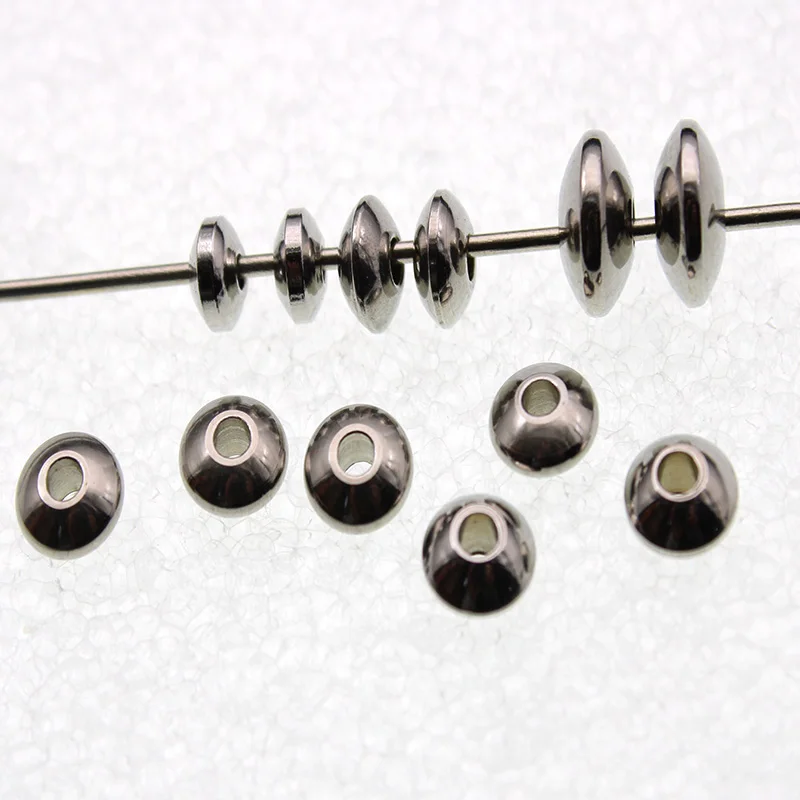 Круглые Бусины Из Нержавеющей Стали 50 шт. круглые бусины для изготовления