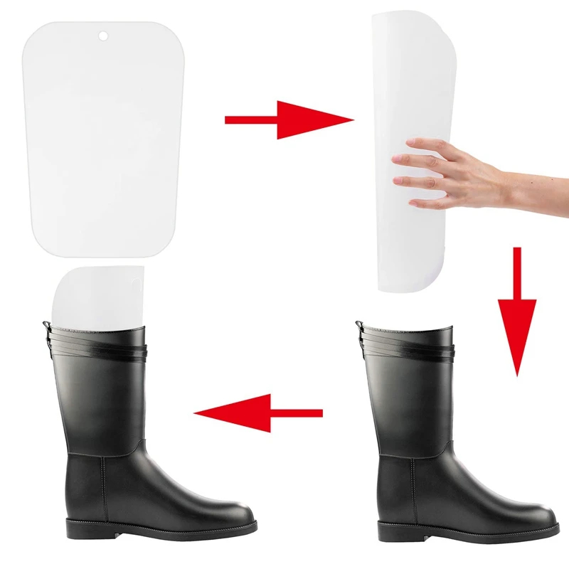 5 Pairs (10 Sheets 16 Inch) Boot Shaper Form Inserts Boots Tall Support for Women and Men Transparent Color