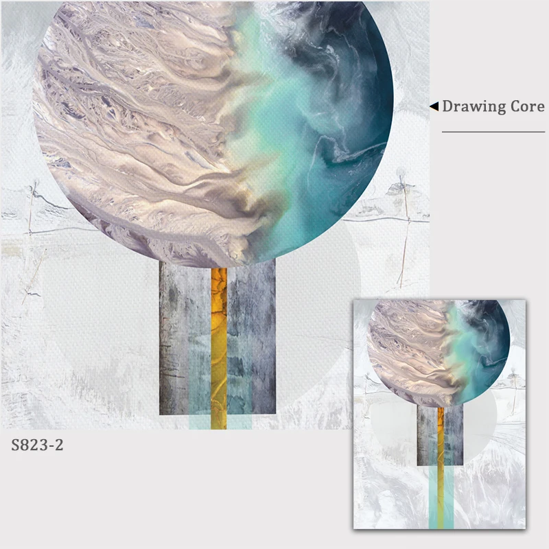 Абстрактная Картина на холсте в скандинавском стиле геометрический принт