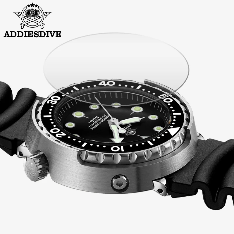 Мужские наручные часы Addies Dive Tuna 300 м автоматические из нержавеющей стали и