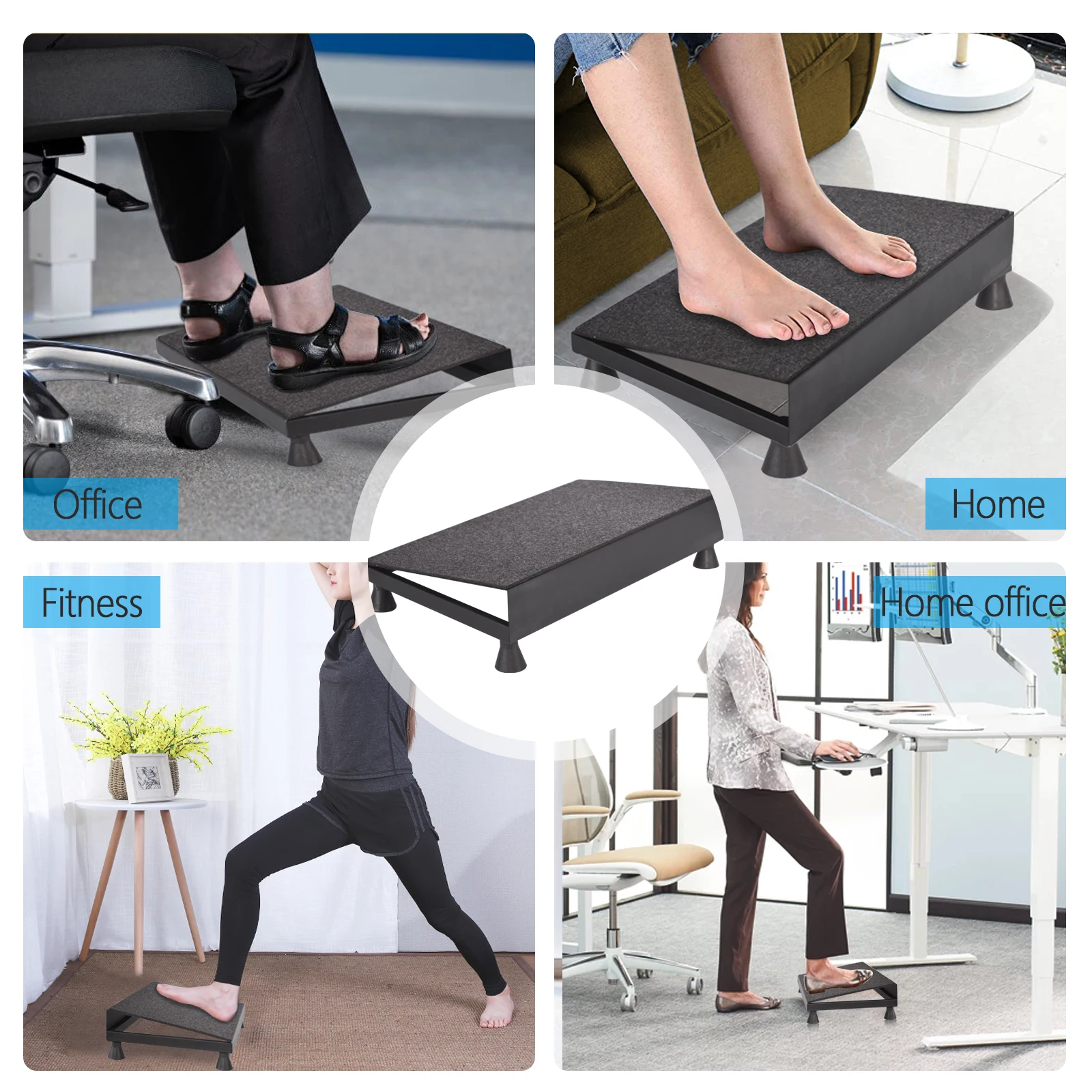 Эргономичная подставка для ног с максимальной нагрузкой 120 фунтов и нескользящей