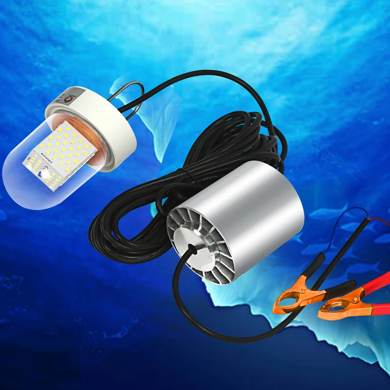 60W 12 V-24 V светодиодный зеленый под водой погружной фонарь для ночной рыбалки Краппи кальмар док-станция для лампы