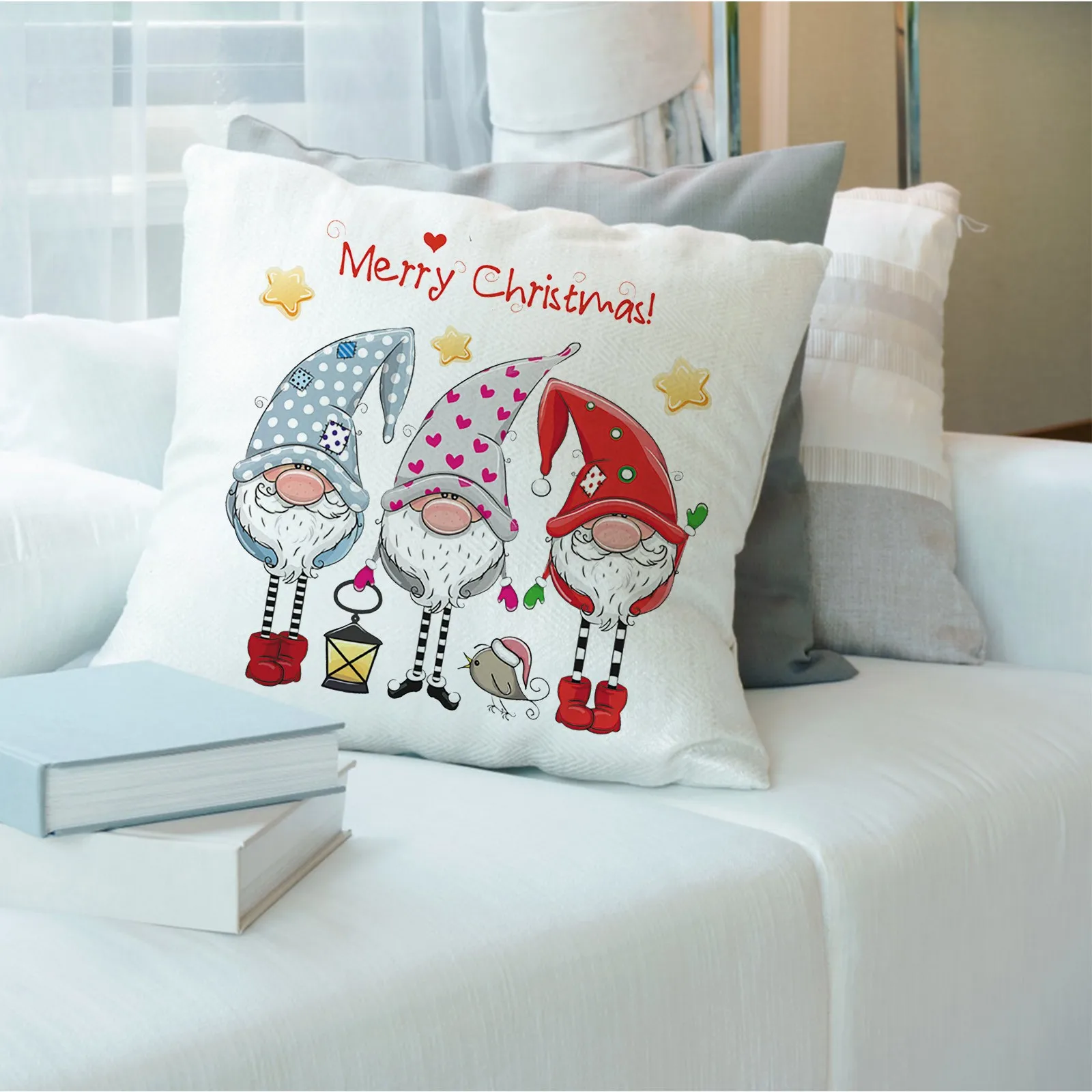 Рождественские наклейки с гномом Рождественская теплопередача железные