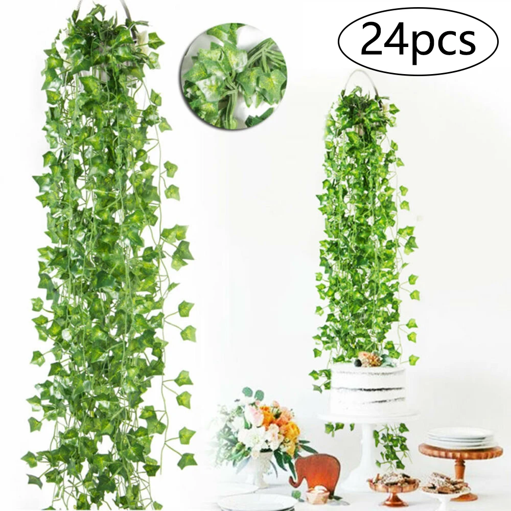 24 * Искусственный Плющ трейлинг искусственная Виноградная лоза листва цветок