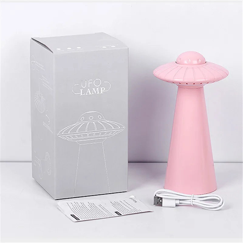 

LED Eye Protection UFO Table Lamp USB Rechargeable Dimming Atmosphere Light Living Room Bedroom Home Decoration Holiday Gifts