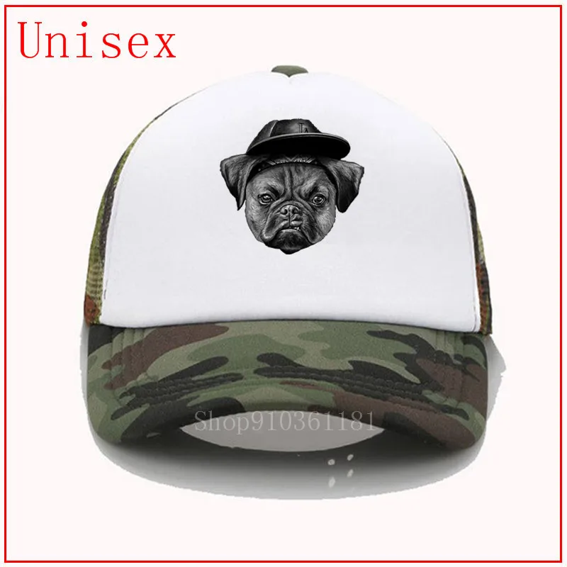 Бейсболка с кубиками мопса для мужчин и женщин Кепка козырьком крутая|Мужские