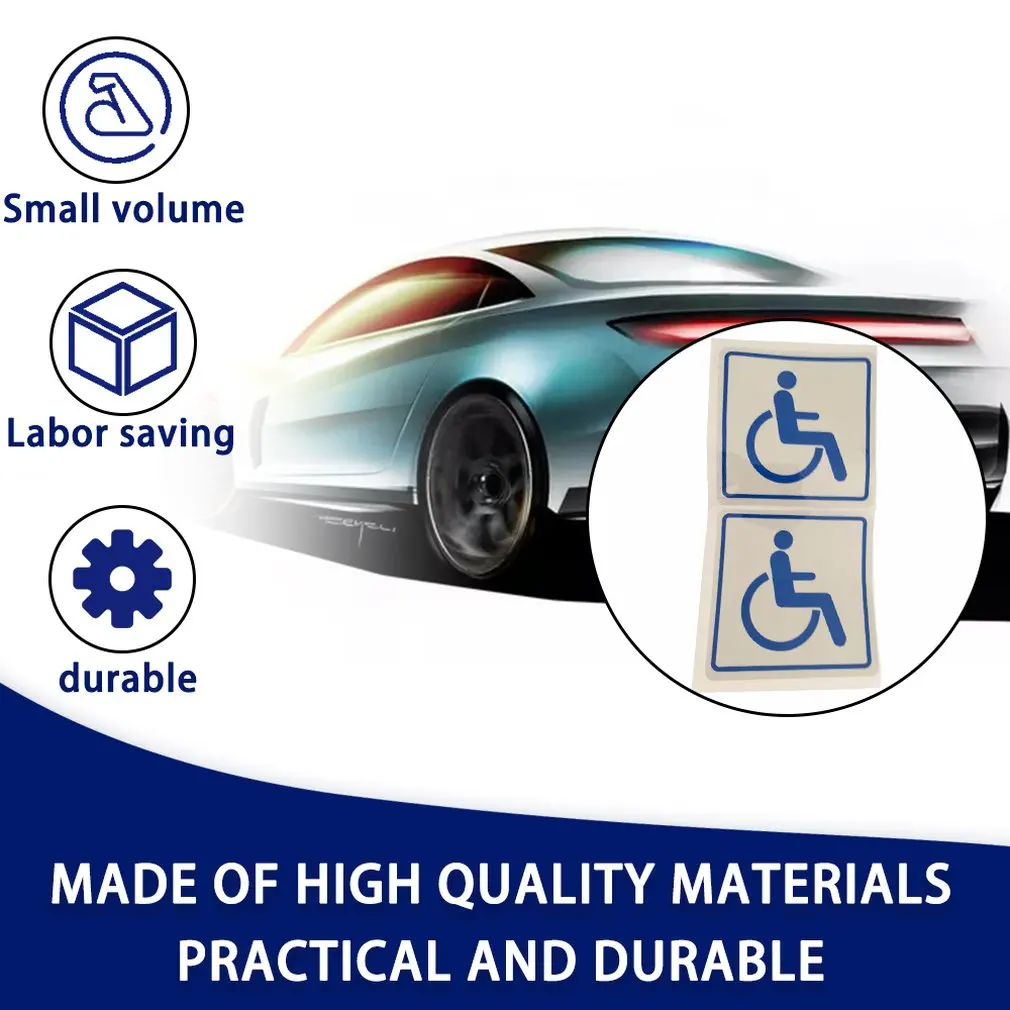 

Disabled Car Window Stickers-Self Adhesive Vinyl-Disability Handicapped Aids Disabled Car Window Stickers