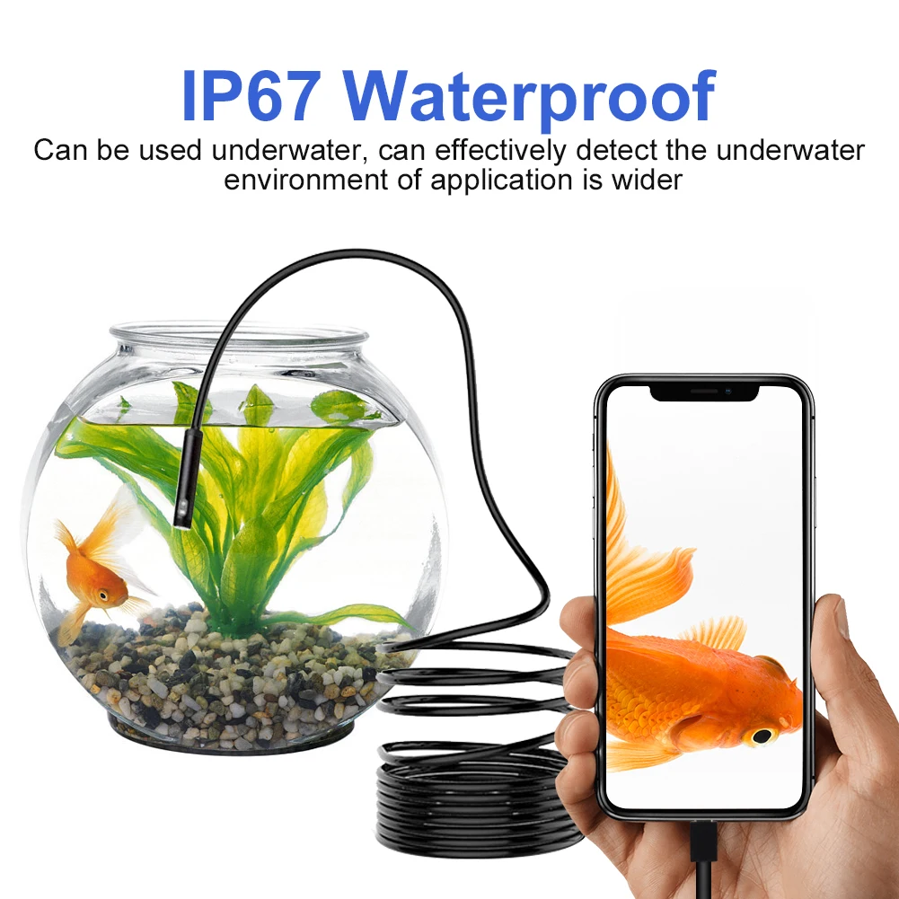 

3 In 1 Aluminum Alloy Tablet Inspection Camera Industrial Endoscope Borescope Adjustable LED HD Waterproof Dual Lens Smartphone