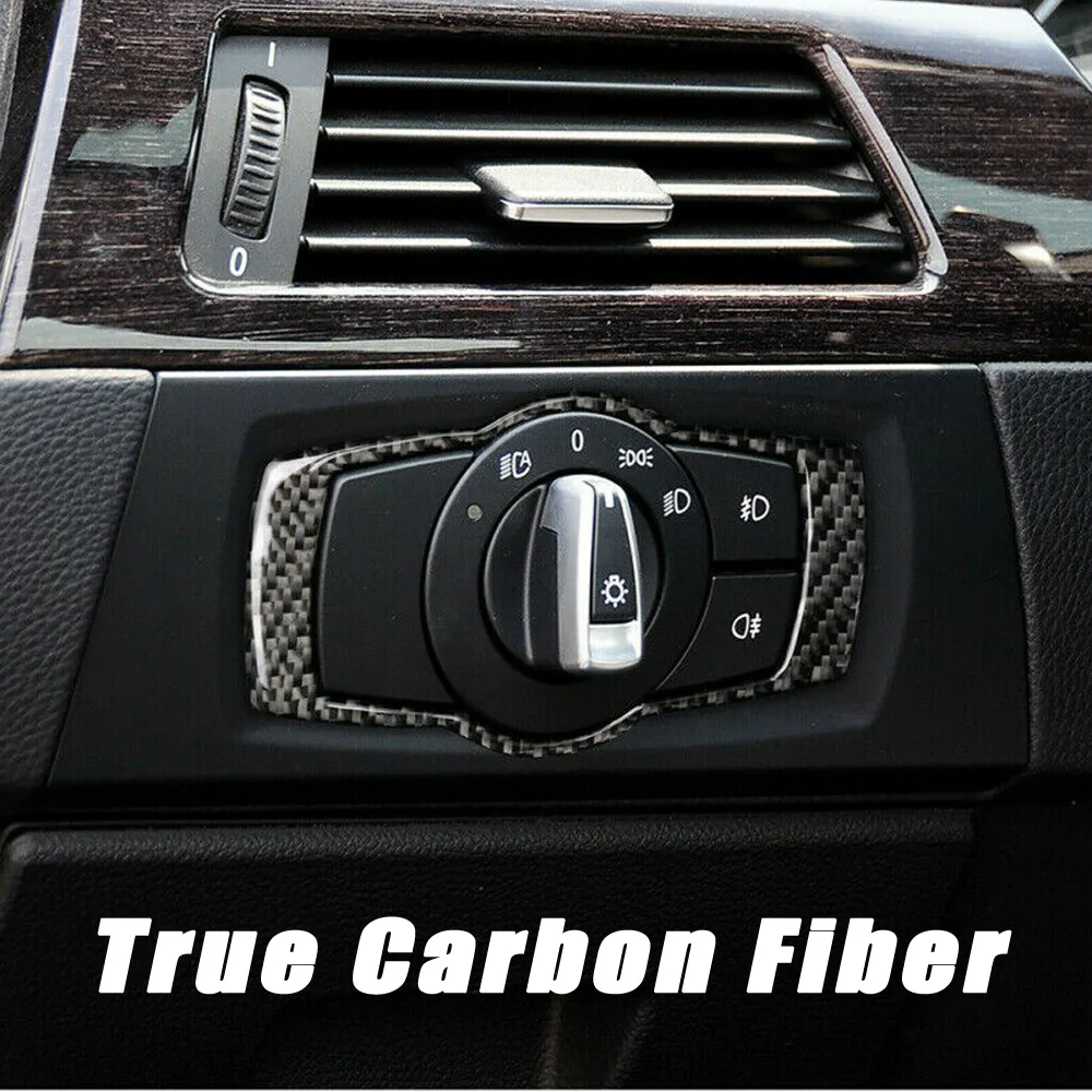 

Headlight Switch Trim UV Resistant Carbon Fiber Fit For BMW 3 Series E90 E92 E93 2005-2012 Interior Mouldings