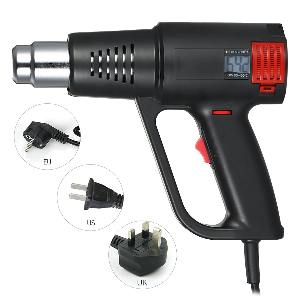 

Электрический тепловой пистолет, 2000 Вт, с регулировкой температуры