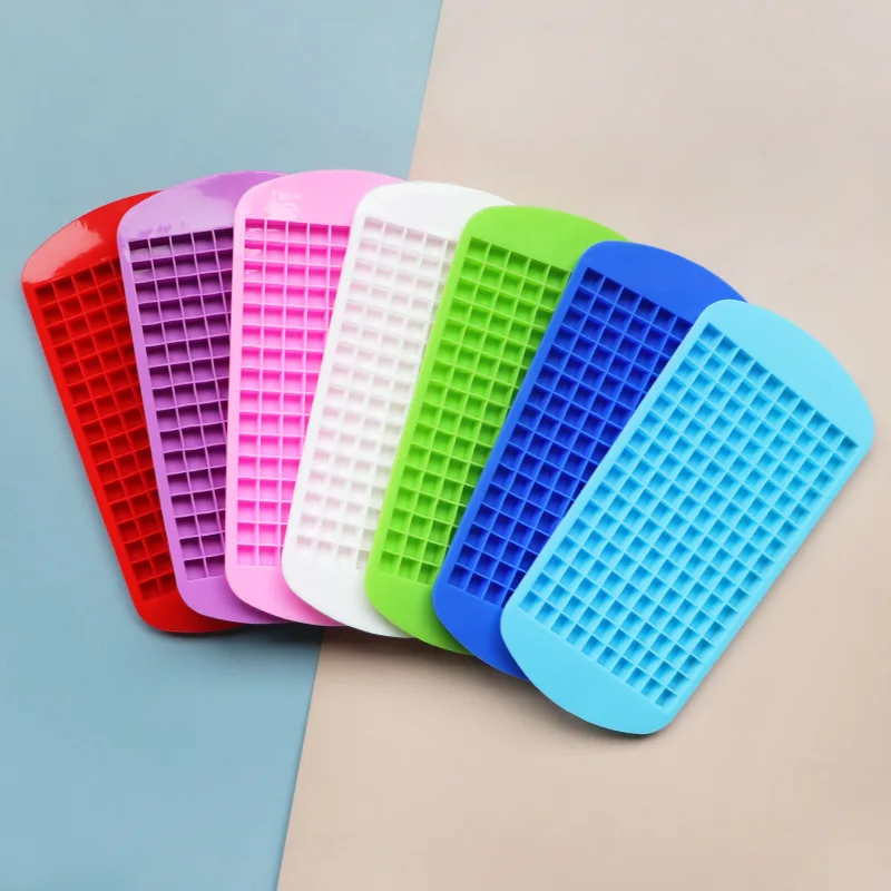 

Ice Cube Tray 160 Grids Silicone Fruit Ice Cube Maker DIY Creative Small Silicone Ice Cube Mold Square Shape Kitchen Accessories