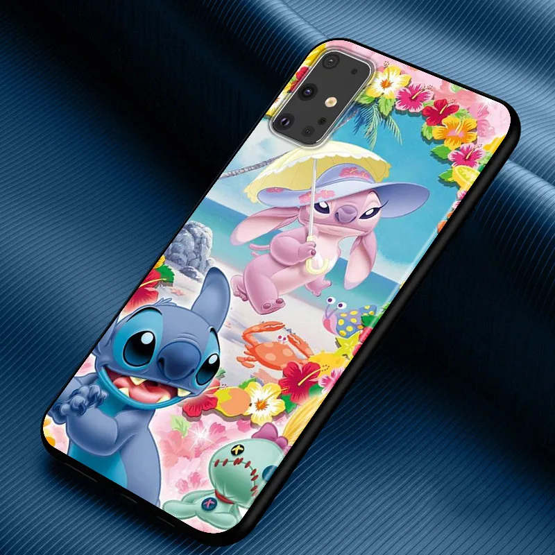 Lilo Stitch Cartoon For Samsung Galaxy A73 A33 A72 A71 A52 A51 A22 A12 A32 A21S 4G 5G Silicone Soft Black Phone Case