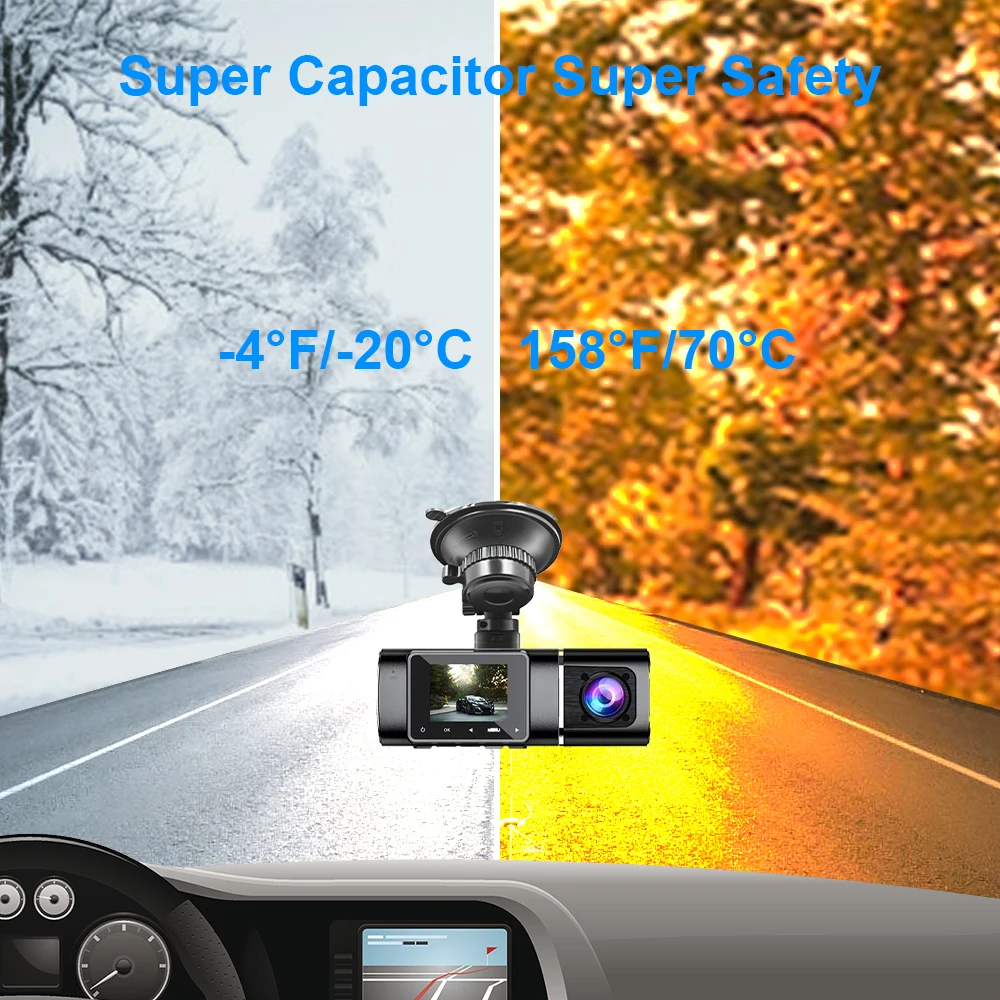 Видеорегистраторы камера заднего вида Dash Cam 1080P Full HD видео Регистраторы Ночное