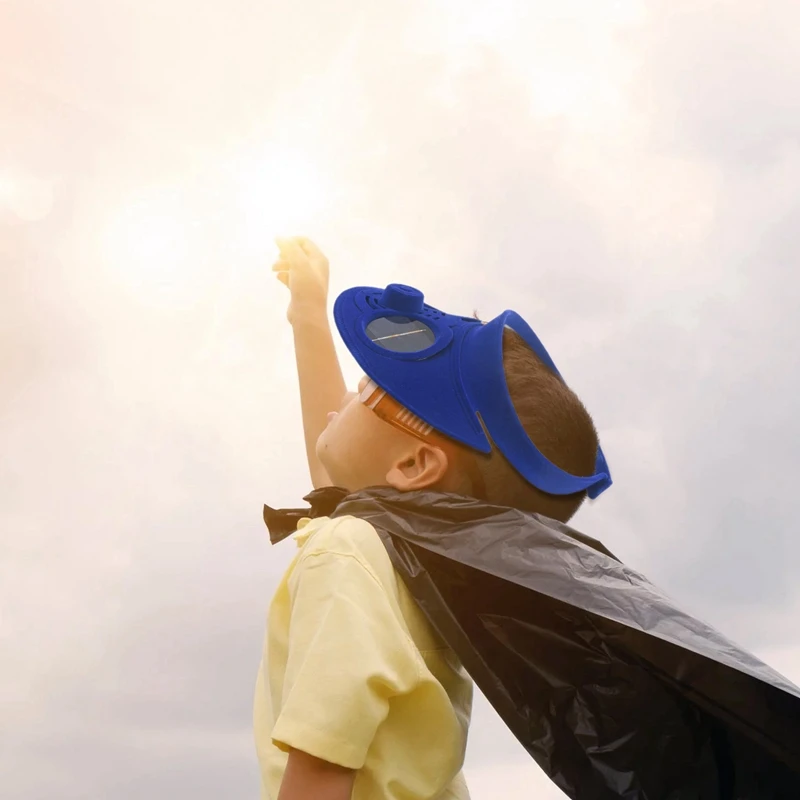 Синяя летняя спортивная уличная Кепка с солнечным вентилятором охлаждающим