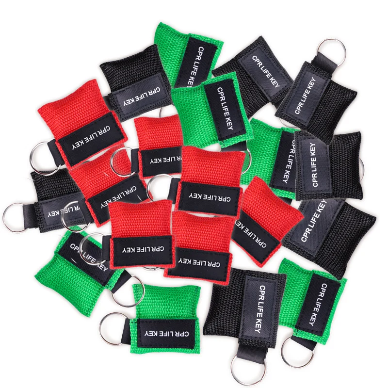 

50pcs CPR Resuscitator Mask 30:2 Disposable First Aid Skill Training Face Shield Breathing Mask Mouth Breath One-way Valve Tool