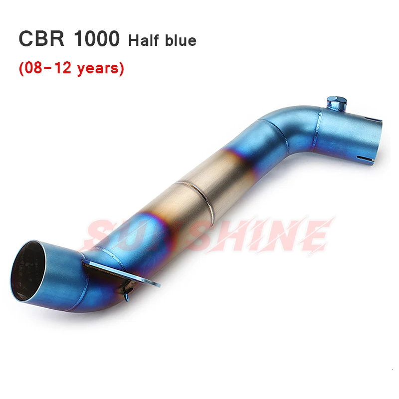 Для CBR 1000 Slip on питбайк мотоцикл средняя труба Соединительная Нержавеющая сталь