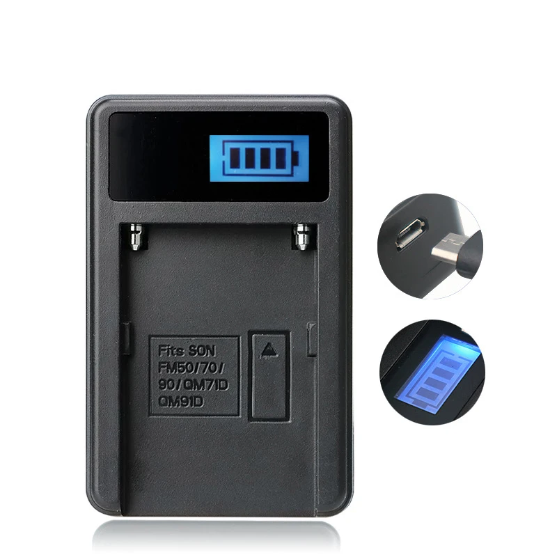 NP FM50 зарядное устройство с ЖК дисплеем USB кабель для Sony серии FM55H FM500H F550 F570 F750 F960