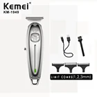 Kemei 1949 машинка для стрижки волос Профессиональный Мужской Электрический беспроводной триммер для волос Все Металл 0 мм лысый т клинок стрижка человек резак бритва