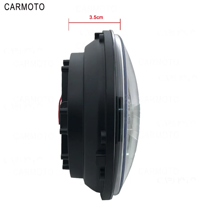 1pcs 7 Inch DOT SAE E9 Motorcycle Headlamp with angle eye Led Headlight 7inch housing bucket trim ring for Touring Electra Glide