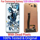 100% Оригинальный 6,9 ''AMOLED ЖК-дисплей сенсорный экран дигитайзер в сборе для Samsung Galaxy S20 Ultra G988 G988F запасные части