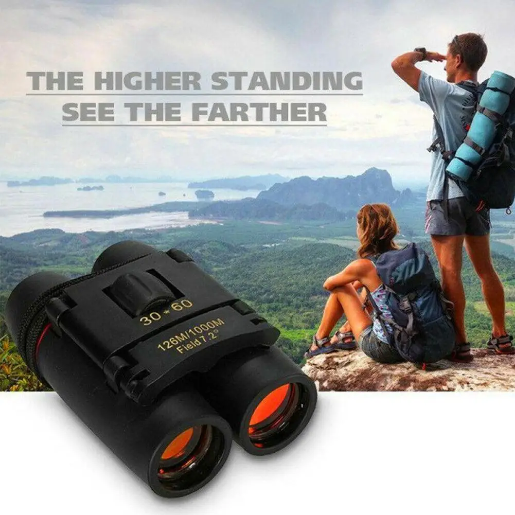 

Zoom Telescope 30x60 Folding Binoculars 1000 M Hd Powerful Mini Telescope Outdoor Bird Watching Travelling Hunting Camping
