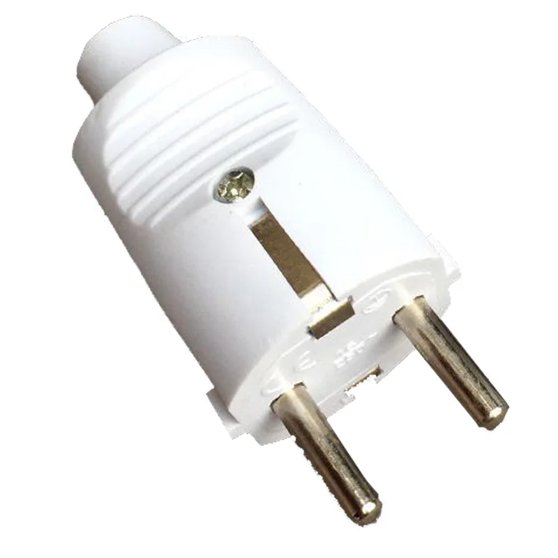 Straight male plug Белый 250 В 16А французский Россия Корея немецкий ЕС Schuko разъем шнур питания проводной кабель Разъем Мужской Женский узел разъем - Цвет: Straight male plug