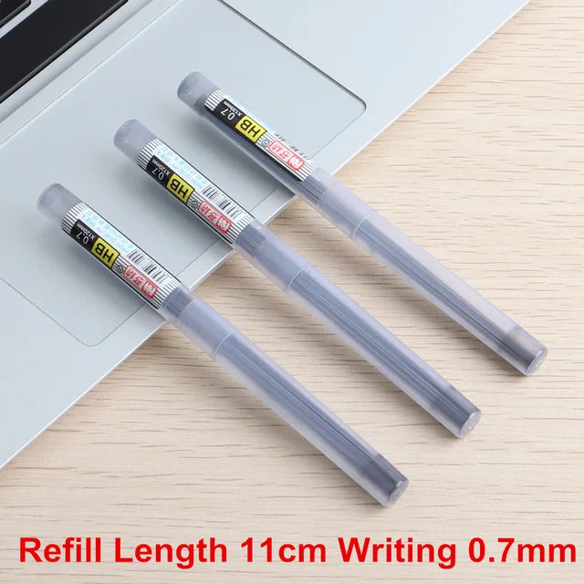 3PCS Refill 0.7mm 1 шт. Baikingift металлические механические карандаши 0,5 мм 0,7 мм 2B свинцовый держатель чертёжный карандаш для рисования школьные подарки канцелярские товары - Цвет: 3PCS Refill 0.7mm