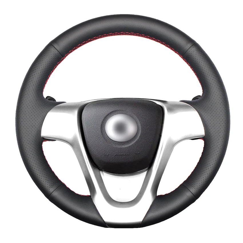 

Hand-stitched Black Genuine Leather Car Steering Wheel Cover for Smart Fortwo 2009-2013 Smart Forjeremy 2013