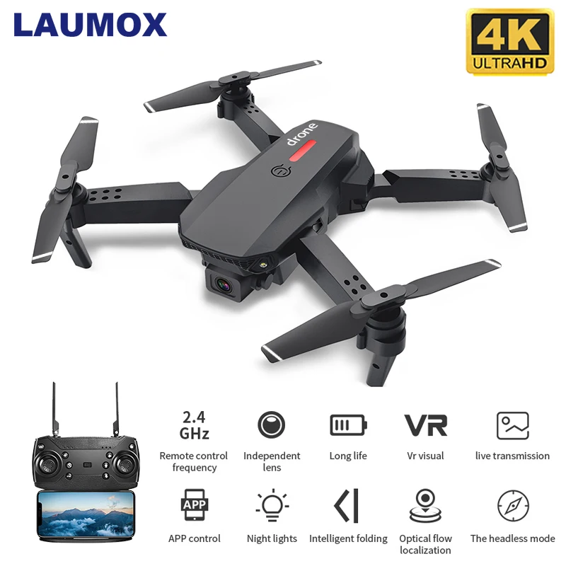 Квадрокоптер LAUMOX M73 с Wi Fi FPV 480P 4K HD 15 минут полета|Квадрокоптеры камерами| |